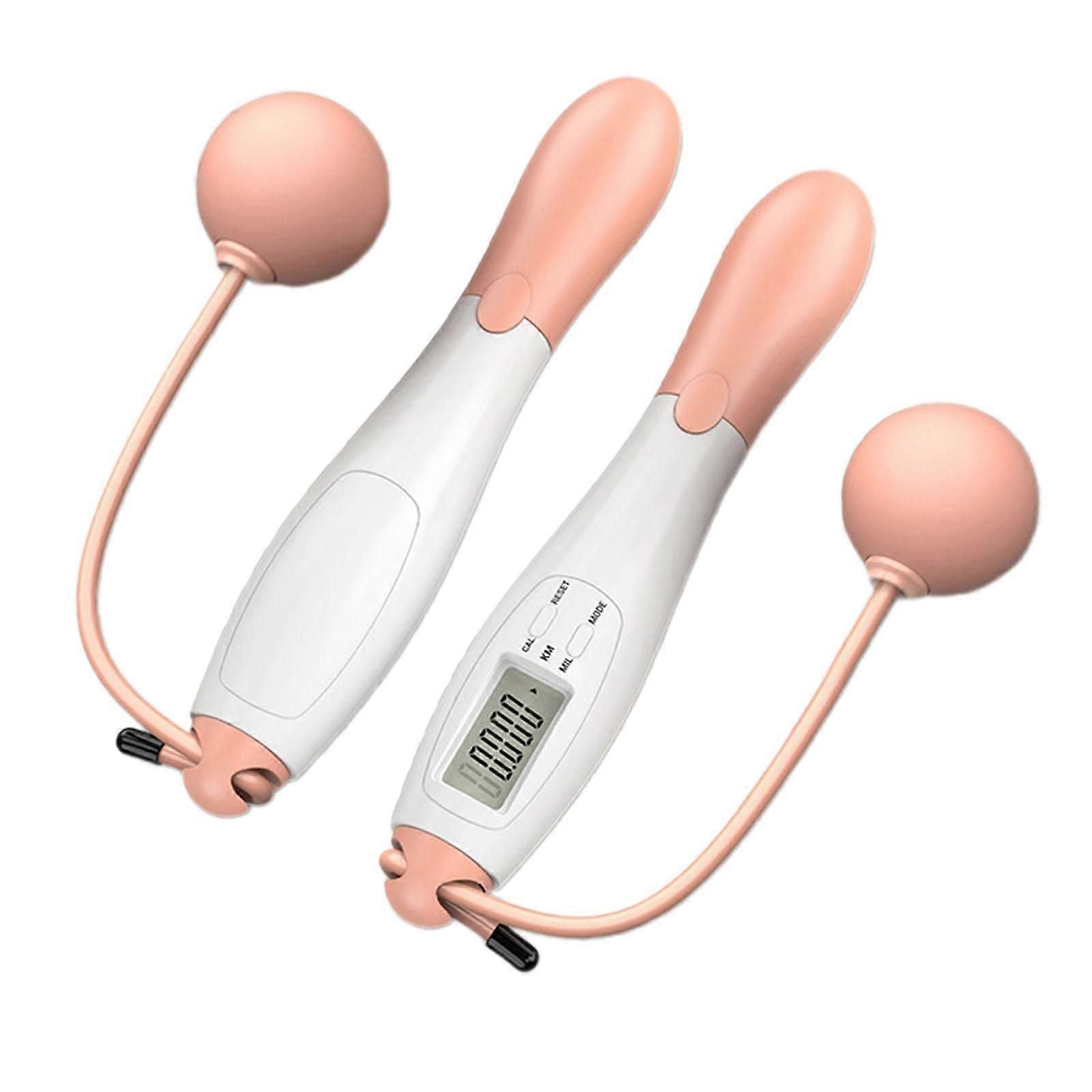 Cordless Jump Rope Speed Smart Fitness Jump Rope for Training Boxing Outdoor - Pink