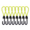 10Pcs Tent Stretch Strap Set Bungee Cords Set with Hooks, Metal Shock Cord Hook - Yellow
