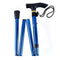 Folding Walking Stick Adjustable Aluminium Alloy Hiking Pole Lightweight Collapsible Trekking Cane for Camping Travel Outdoor Activities - Blue