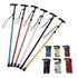 Folding Walking Stick Adjustable Aluminium Alloy Hiking Pole Lightweight Collapsible Trekking Cane for Camping Travel Outdoor Activities - Blue