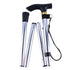 Folding Walking Stick Adjustable Aluminium Alloy Hiking Pole Lightweight Collapsible Trekking Cane for Camping Travel Outdoor Activities - Silver