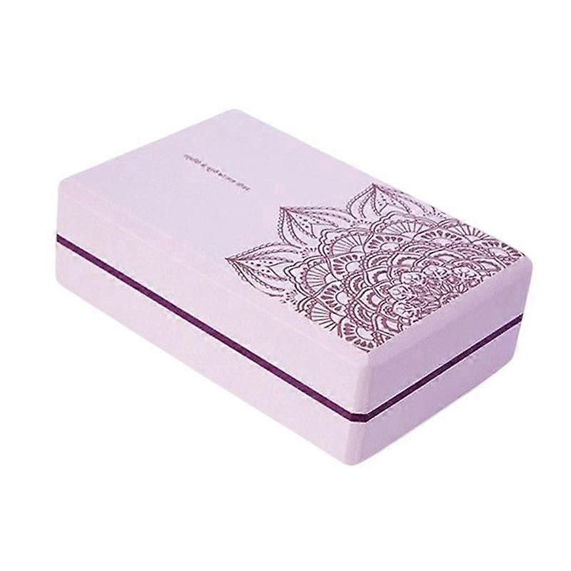 Yoga Block High Density EVA Foam Blocks Balance Trainer Non Slip for Yoga & Pilates Fitness - Purple