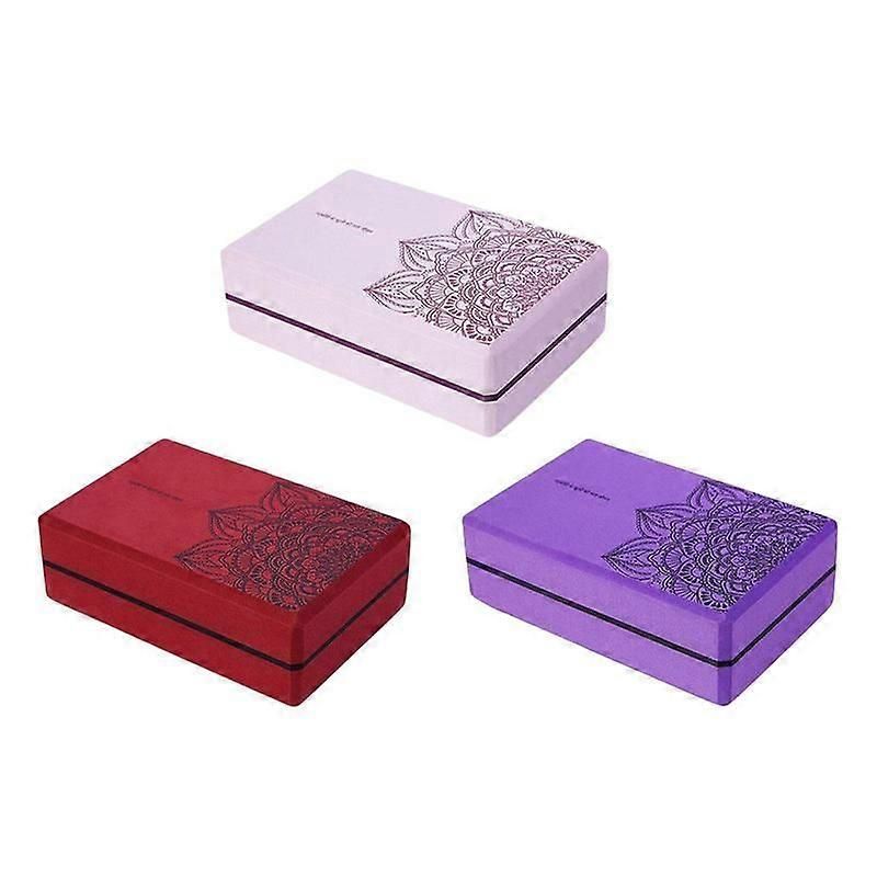 Yoga Block High Density EVA Foam Blocks Balance Trainer Non Slip for Yoga & Pilates Fitness - Red