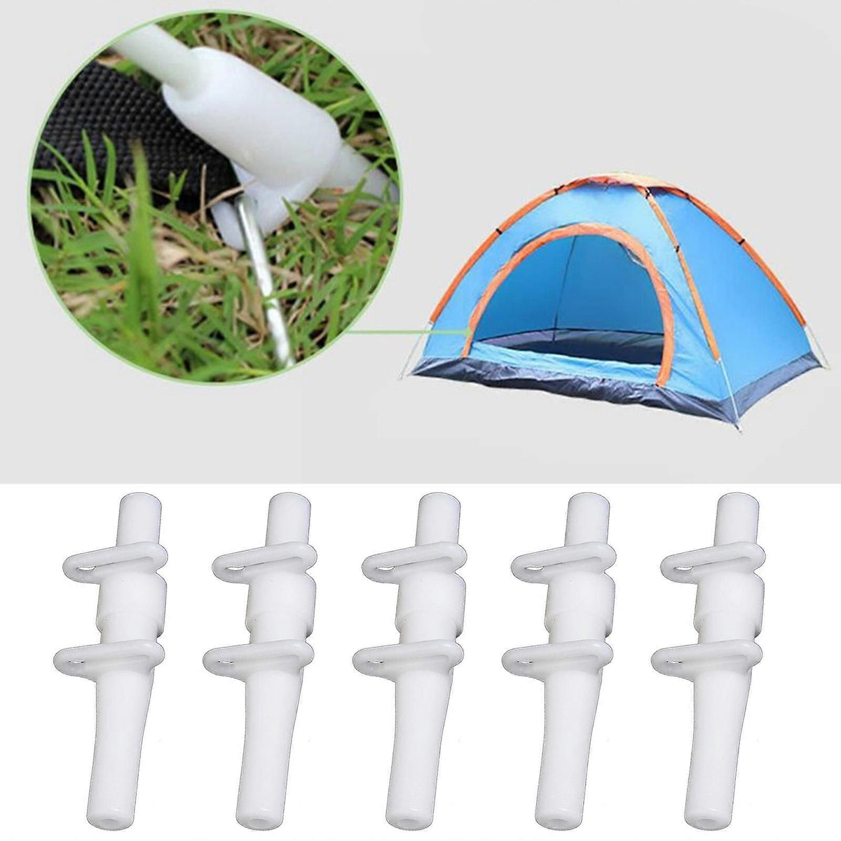 10pcs Tent Pole Connectors Plastic Tent Rod Joints 5.5mm for Camping