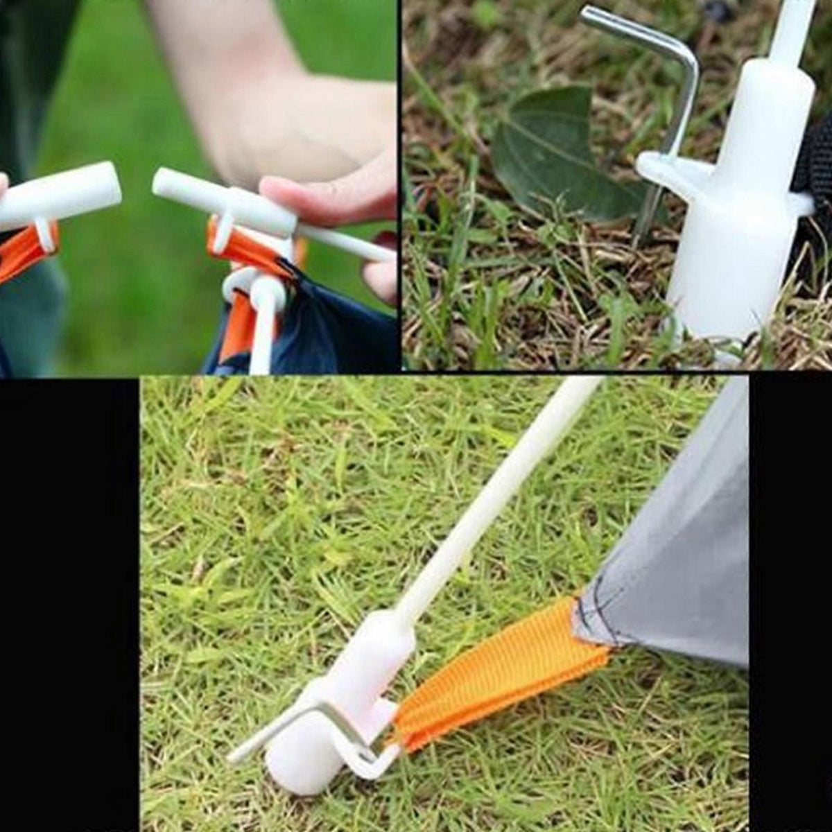 10pcs Tent Pole Connectors Plastic Tent Rod Joints 6mm for Camping