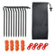 10pcs Aluminum Tent Stakes 18cm Lightweight Ground Pegs for Camping Beach Outdoor - Black