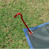 10pcs Aluminum Tent Stakes 18cm Lightweight Ground Pegs for Camping Beach Outdoor - Black