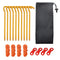 10pcs Aluminum Tent Stakes 18cm Lightweight Ground Pegs for Camping Beach Outdoor - Yellow