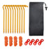 10pcs Aluminum Tent Stakes 18cm Lightweight Ground Pegs for Camping Beach Outdoor - Yellow