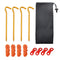 4pcs Aluminum Tent Stakes 18cm Lightweight Ground Pegs for Camping Beach Outdoor - Yellow
