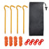 4pcs Aluminum Tent Stakes 18cm Lightweight Ground Pegs for Camping Beach Outdoor - Yellow