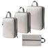 Travel Packing Cubes Set, Beige Luggage Organiser Bags for Camping