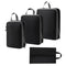 Travel Packing Cubes Set, Black Luggage Organiser Bags for Camping