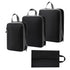 Travel Packing Cubes Set, Black Luggage Organiser Bags for Camping