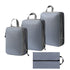 Travel Packing Cubes Set, Grey Luggage Organiser Bags for Camping