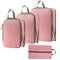 Travel Packing Cubes Set, Pink Luggage Organiser Bags for Camping