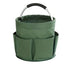 Foldable Storage Basket with Handle and Multiple Pockets, Waterproof Picnic and Camping Organizer - Green