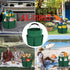 Foldable Storage Basket with Handle and Multiple Pockets, Waterproof Picnic and Camping Organizer - Green