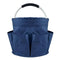 Foldable Storage Basket with Handle and Multiple Pockets, Waterproof Picnic and Camping Organizer - Blue