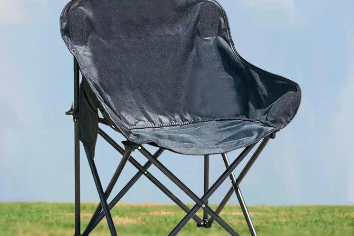 Compact Folding Chair Portable Camping Chair for Outdoor Activities - Black
