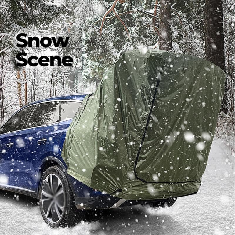 Car Trunk Tent with Canopy - Sun/Rain-Proof Outdoor Camping Picnic Tent, Green