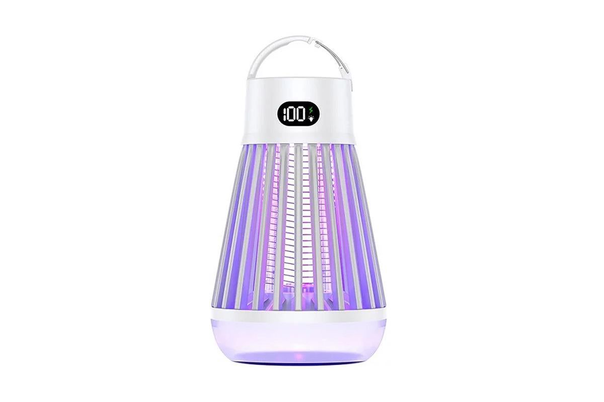 Electric Zapper Portable Rechargeable Mosquito Killer Lamp Trap -White