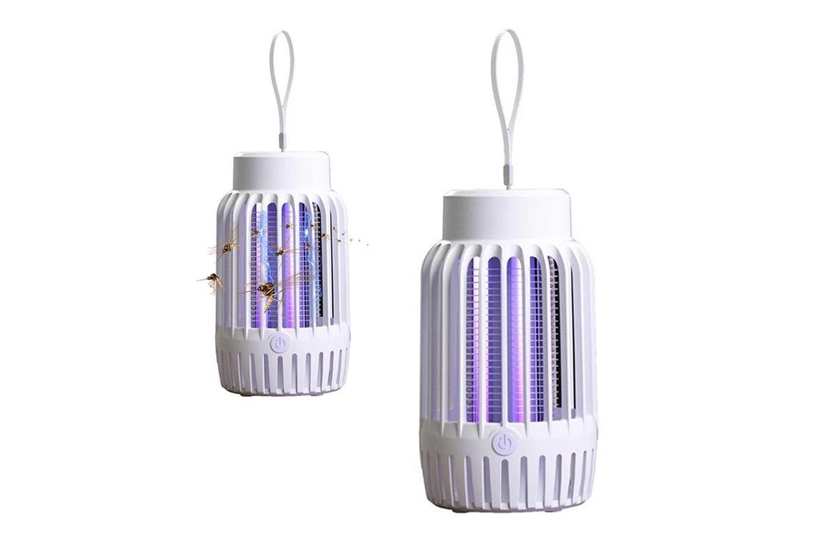 Electric Zapper Portable Rechargeable Mosquito Killer Lamp Trap -White