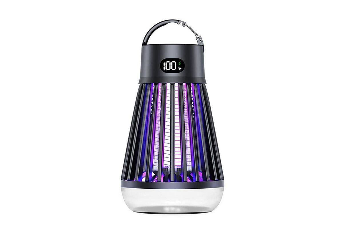 Electric Zapper Portable Rechargeable Mosquito Killer Lamp Trap -Black