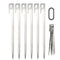 6Pcs Camping Tent Stakes 28cm Stainless Steel Canopy Tent Pegs Garden Ground Nail Beach Awnings Hammock Trampoline Accessories