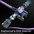 Cordless Vacuum Cleaner, 10 in 1 Stick Vacuum with Powerful Suction, Hose, Green LED Light, Anti-Tangle Brush, 55Kpa Lightweight Rechargeable Vacuum Cleaner for Home, Hardwood Floors, Carpets, Pet Hair.