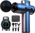 VELORA Mini Massage Gun - Deep Tissue Percussion Massager for Neck Back Shoulder Leg Foot - 6 Heads USB-C Rechargeable - Grey