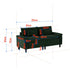 Minimalist-style two-seater sofa, unlocking cozy moments for two - White