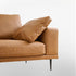 Modern Deep-Seated Sofa, Two-seater, Faux Leather, Brown - Brown PU leather