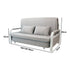 2 In 1 Sofa Bed Beneath Foldable Carbon Hidden Storage Sofa - 128cm