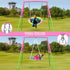 Flying Saucer Swing Set with Heavy Duty A-Frame Metal Swing Stand, Ful