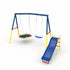 Swing Sets with Kids Slide for Backyard Outdoor, Metal and PE