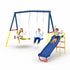 Swing Sets with Kids Slide for Backyard Outdoor, Metal and PE