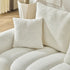 92-inch high-quality teddy fur fabric corner sofa - Black