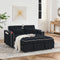 Fashionable Modern and Multi-functional Foldable Velvet Sofa Bed - Black