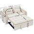 Fashionable Modern and Multi-functional Foldable Velvet Sofa Bed - Black