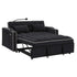 Fashionable Modern and Multi-functional Foldable Velvet Sofa Bed - Black