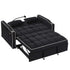 Fashionable Modern and Multi-functional Foldable Velvet Sofa Bed - Black