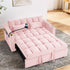 Fashionable Modern and Multi-functional Foldable Velvet Sofa Bed - Black