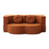 Convertible Folding Sofa Bed / Plush Corduroy Loveseat Couch - Grey
