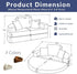 Multifunctional Round convertible Sofa Bed(Compressed Packaging) - Orange