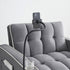 Single-seater sofa bed, equipped with USB ports and a phone holder - Grey