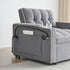 Single-seater sofa bed, equipped with USB ports and a phone holder - Grey