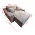 Modern Minimalist Modular Sofa - Light Grey