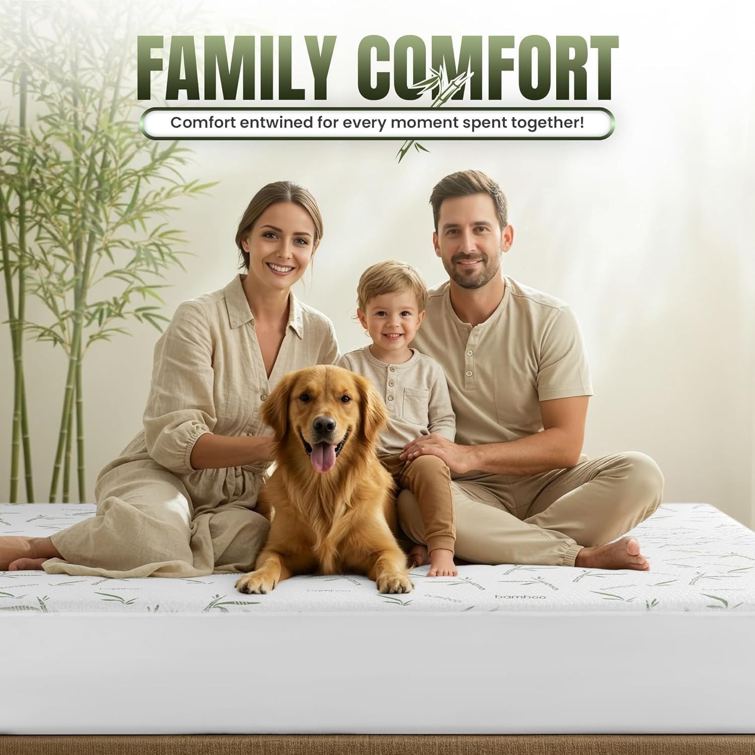 100% Waterproof King Mattress Protector, Breathable Mattress Cover King Size Bed, 3D Air Fabric Cooling Bed Pad Cover, Deep Pocket 40cm