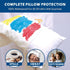 Waterproof Bamboo Pillow Protector Cover,100% Bug Water Proof Zippered Pillow Cases Body Size (1 Pack, White,50cm x 150cm)